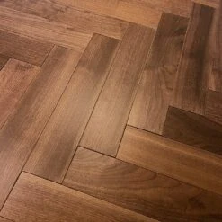 Liberty Floors American Black Walnut - Herringbone Parquet 14mm Engineered Real Wood Flooring (219505) -Liberty Floors american black walnut herringbone parquet 14mm engineered real wood flooring 219505 p85876 196395 image