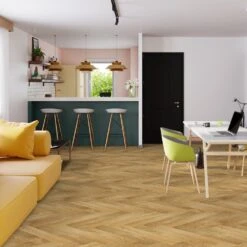 Liberty Floors Caramel Oak - Manor Herringbone Parquet 14mm Engineered Real Wood Flooring (249869) -Liberty Floors caramel oak manor herringbone parquet 14mm engineered real wood flooring 249869 p108536 242856 image