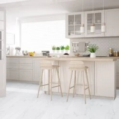 Liberty Floors Carrara Marble - Lustre SPC 6mm Rigid Core Vinyl Flooring (249746) -Liberty Floors carrara marble lustre spc 6mm rigid core vinyl flooring 249746 p108420 236341 image