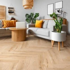 Liberty Floors Character Oak - Herringbone 15mm Engineered Real Wood Flooring (324561)