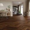 Liberty Floors Chestnut Oak - Manor Herringbone Parquet 14mm Engineered Real Wood Flooring (284294) -Liberty Floors chestnut oak manor herringbone parquet 14mm engineered real wood flooring 284294 p117142 240992 image