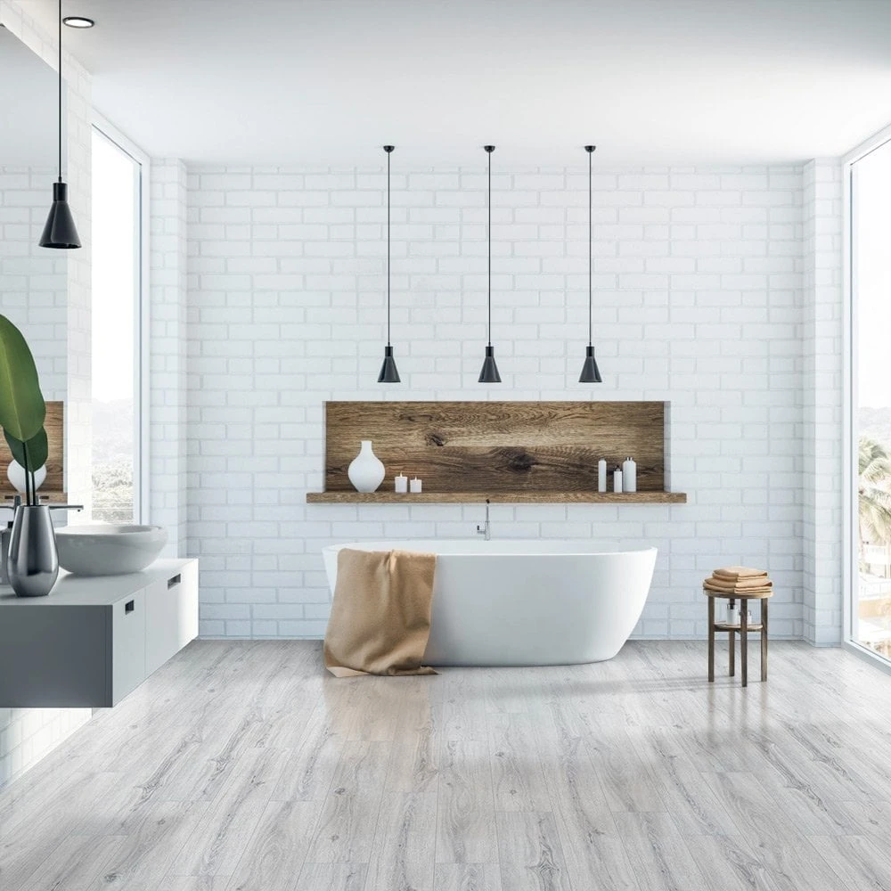 Liberty Floors Glacier Oak - Lustre 8mm High Gloss Laminate Flooring (222935) 3 Liberty Floors Glacier Oak - Lustre 8mm High Gloss Laminate Flooring (222935)