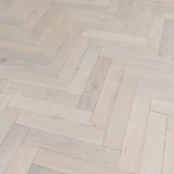 Liberty Floors Ivory White Oak - Herringbone Parquet 14mm Engineered Real Wood Flooring (219387) -Liberty Floors ivory white oak herringbone parquet 14mm engineered real wood flooring 219387 p85835 201397 image