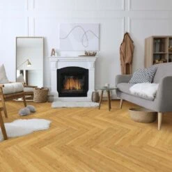 Liberty Floors Natural Bamboo - Herringbone Parquet 10mm Solid Real Wood Flooring (249973) -Liberty Floors natural bamboo herringbone parquet 10mm solid real wood flooring 249973 p108631 236314 image