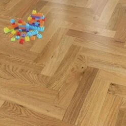 Liberty Floors Natural Oak - Herringbone Parquet 14mm Engineered Real Wood Flooring (219384) -Liberty Floors natural oak herringbone parquet 14mm engineered real wood flooring 219384 p85832 201387 image