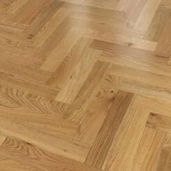 Liberty Floors Natural Oak - Herringbone Parquet 14mm Engineered Real Wood Flooring (219384) -Liberty Floors natural oak herringbone parquet 14mm engineered real wood flooring 219384 p85832 201389 image
