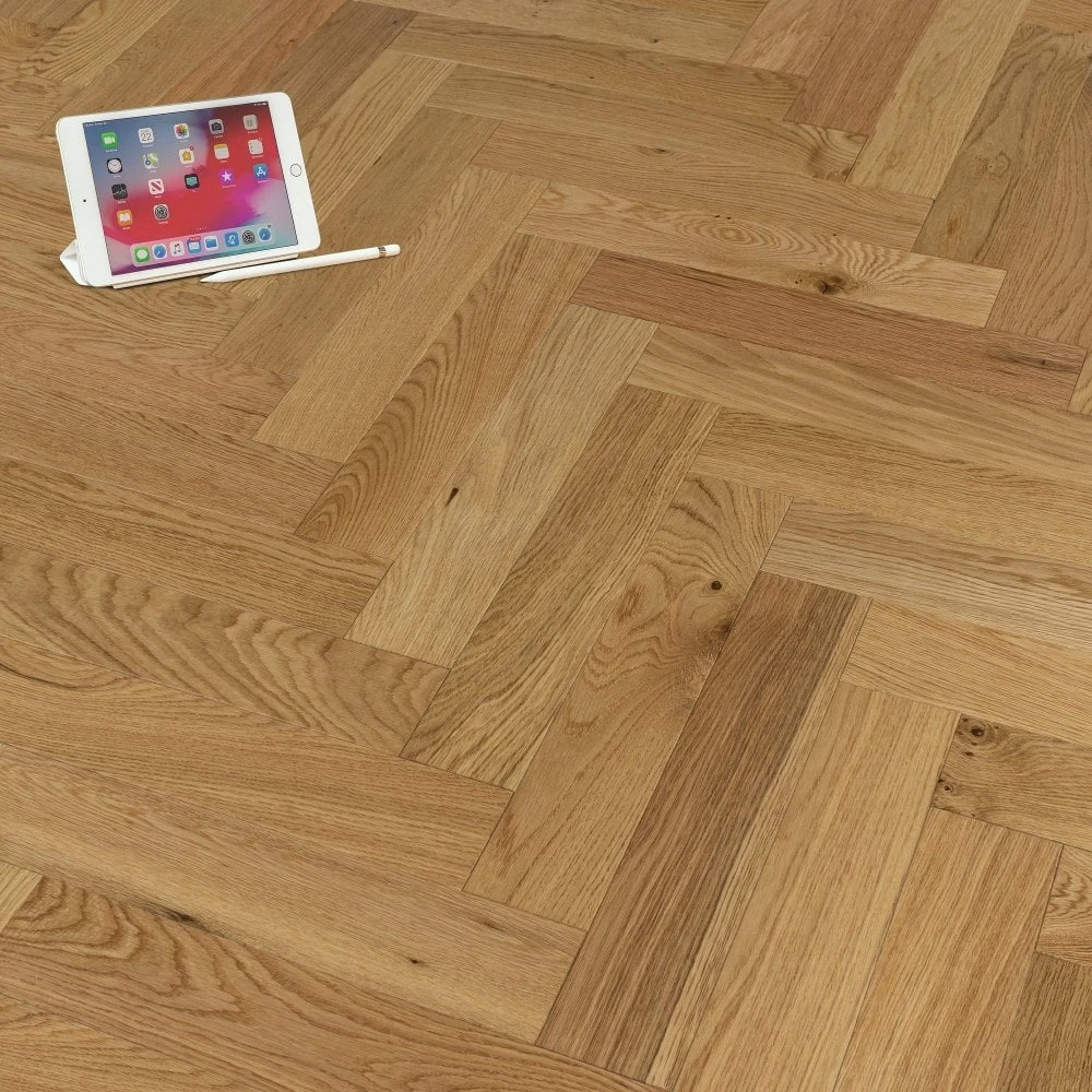 Liberty Floors Natural Oak Smoked - Herringbone Parquet 14mm Engineered Real Wood Flooring (219385) 6 Liberty Floors Natural Oak Smoked - Herringbone Parquet 14mm Engineered Real Wood Flooring (219385) - Image 4