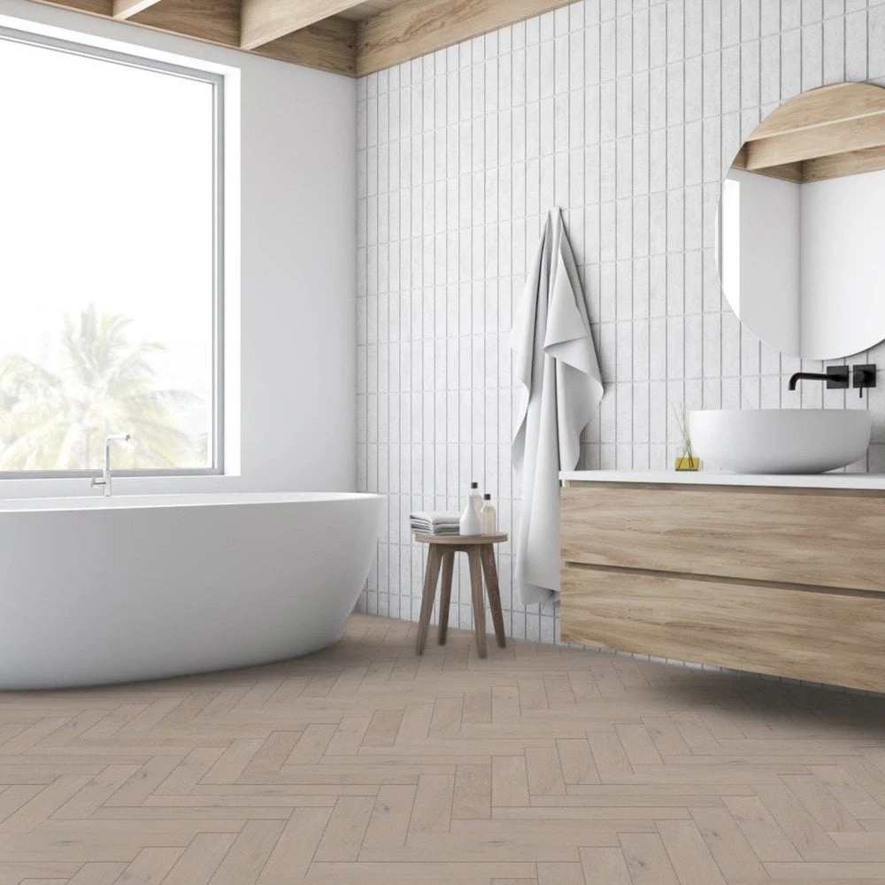 Liberty Floors Pebble Grey Oak - Herringbone Parquet 14mm Engineered Real Wood Flooring (219386) 3 Liberty Floors Pebble Grey Oak - Herringbone Parquet 14mm Engineered Real Wood Flooring (219386)