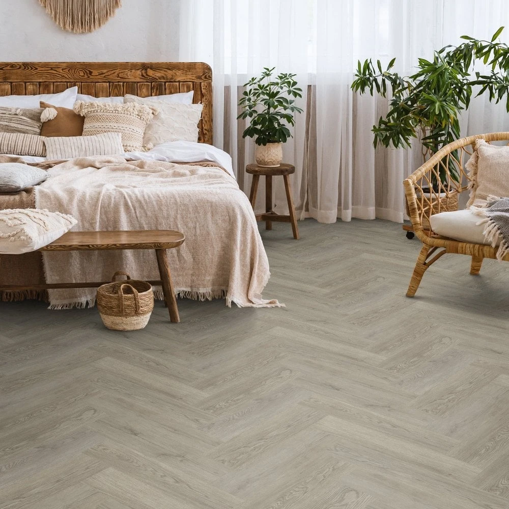 Liberty Floors Steel City Grey - Lifestyle SPC Herringbone 5.5mm Rigid Core Vinyl Flooring (305107) 4 Liberty Floors Steel City Grey - Lifestyle SPC Herringbone 5.5mm Rigid Core Vinyl Flooring (305107) - Image 2