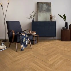 Liberty Floors White Oak Smoked - Herringbone Parquet 14mm Engineered Real Wood Flooring (221774) -Liberty Floors white oak smoked herringbone parquet 14mm engineered real wood flooring 221774 p88028 207581 image